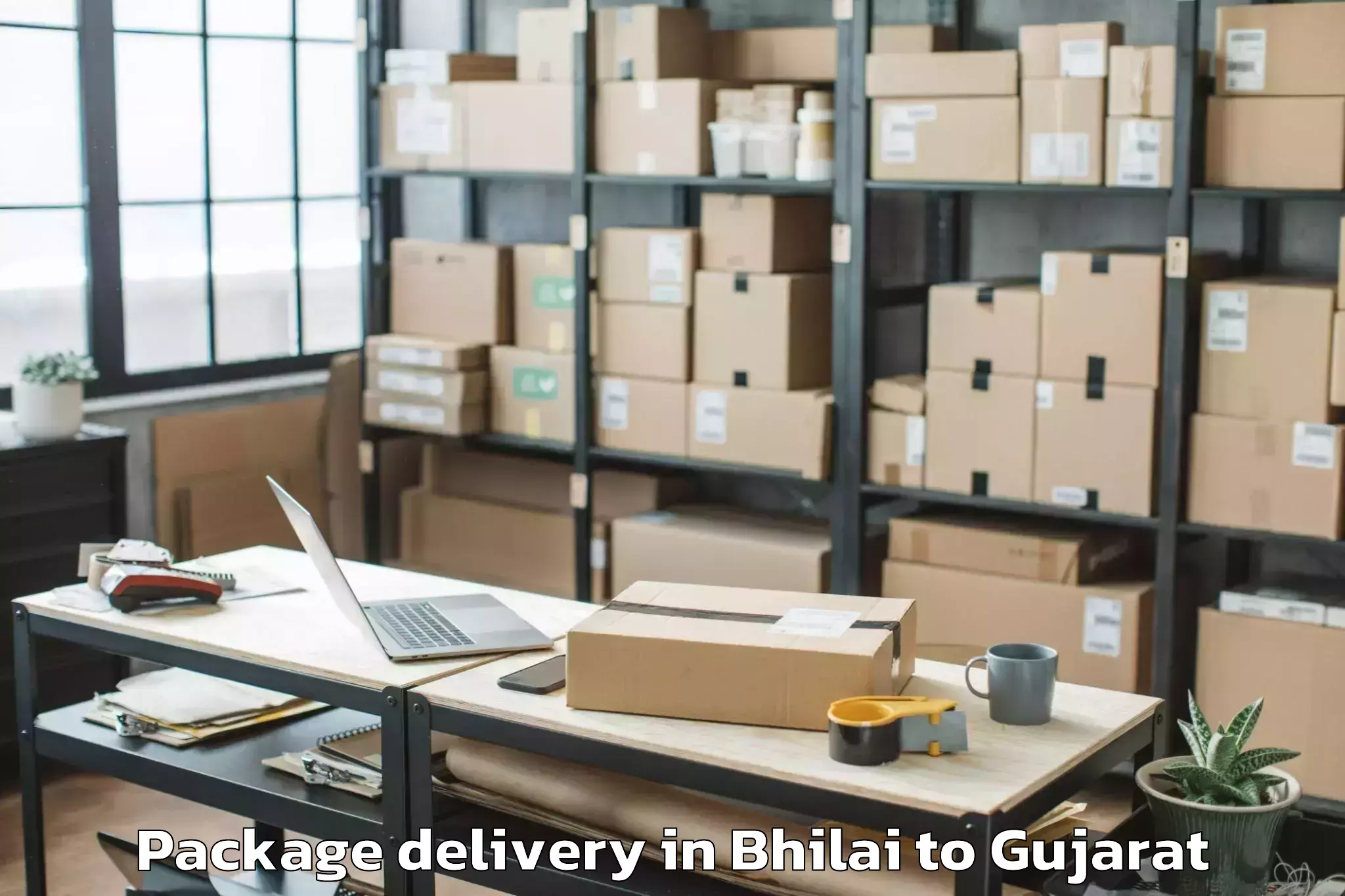 Trusted Bhilai to Amroli Package Delivery